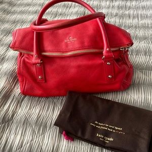 Kate Spade red leather handbag